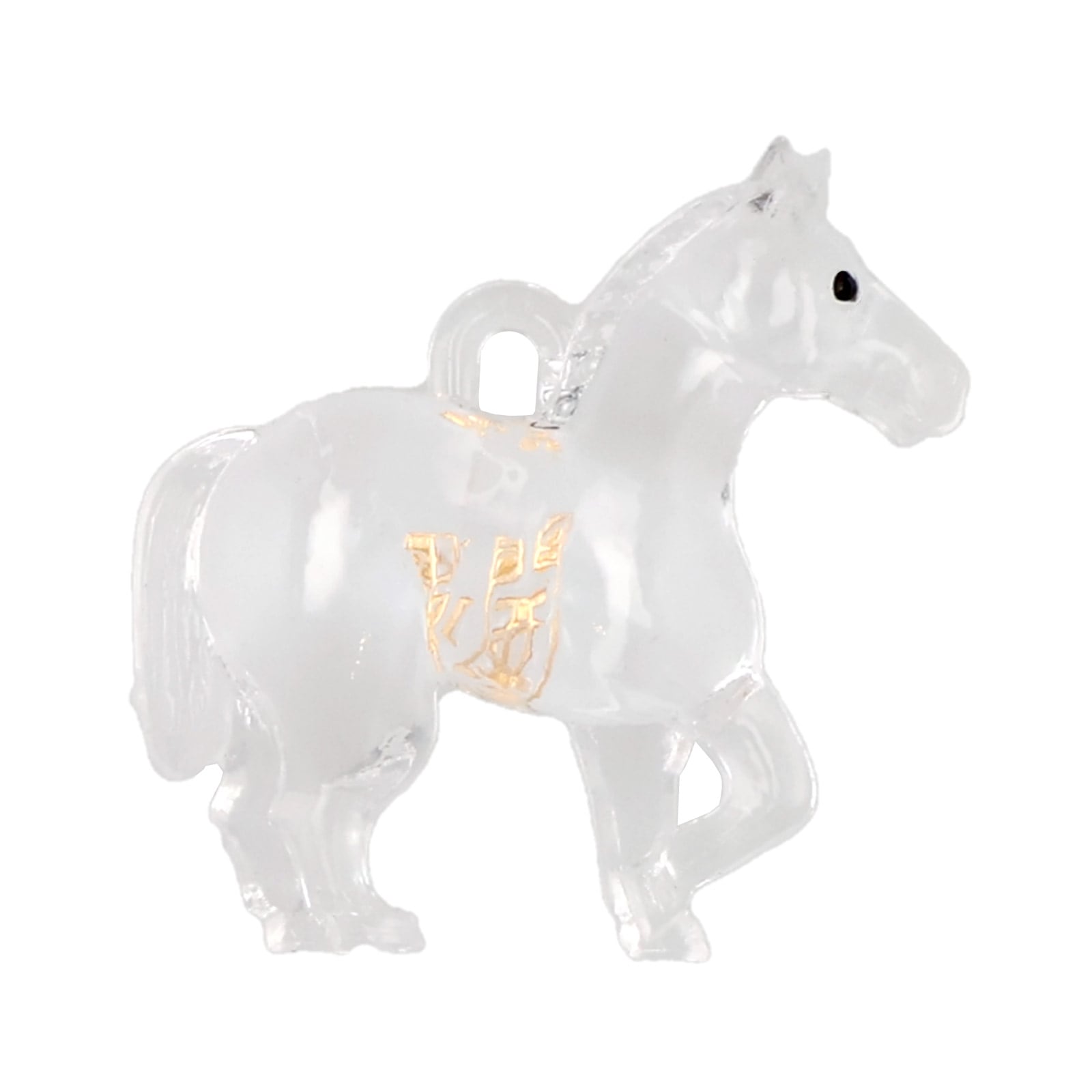 プラ干支 T （午/うま） 開運文字入り 6色根付紐 N6-SD 付き 完成品