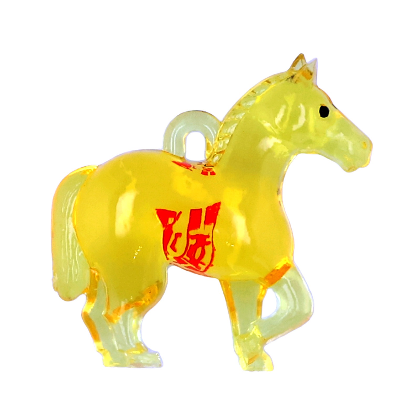 プラ干支 T （午/うま） 開運文字入り 6色根付紐 N6-SD 付き 完成品