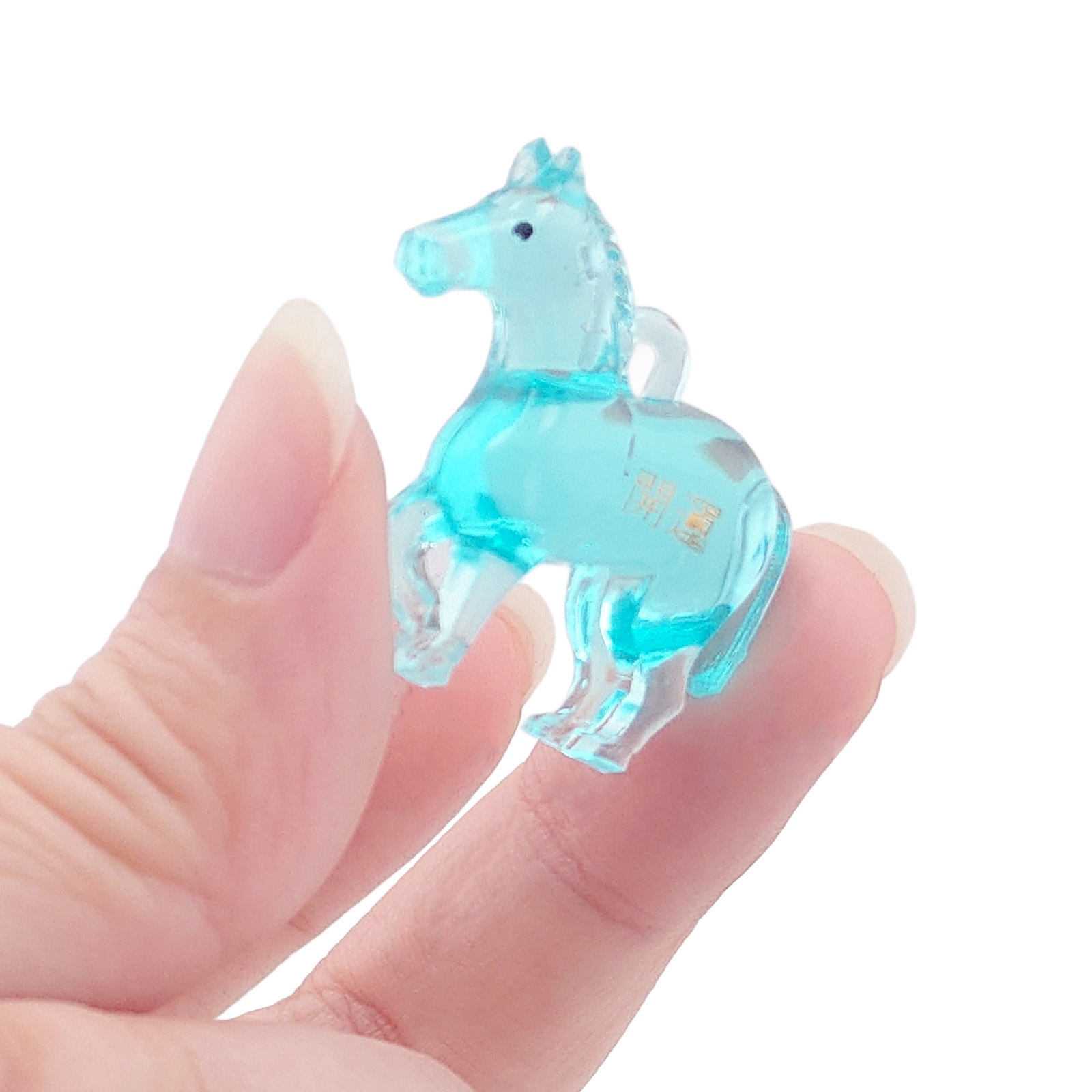 プラ干支 T （午/うま） 開運文字入り 6色根付紐 N6-SD 付き 完成品