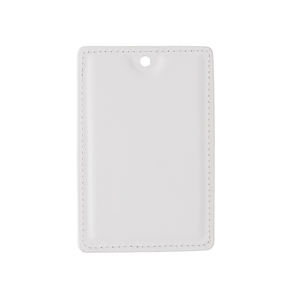 PU製パスケース 長方形 窓付きタイプ 白