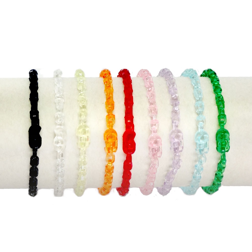 クリアチェーン プラスチックチェーン チェーンLOX リリース クリアレッド｜パーツ材料