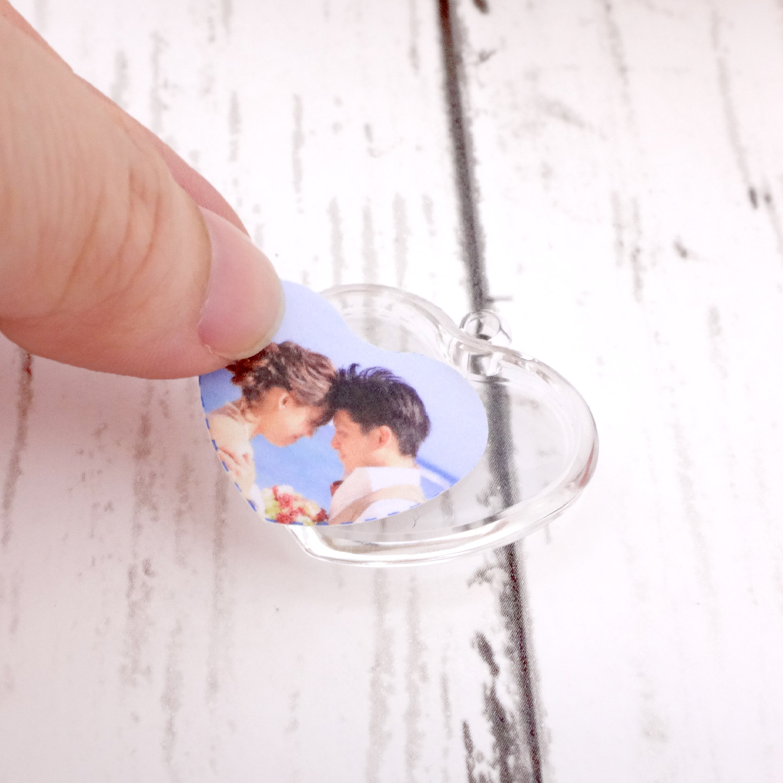 ハメパチ ハート型 KH25 キーホルダー 555 S 付き （CAK-H21A