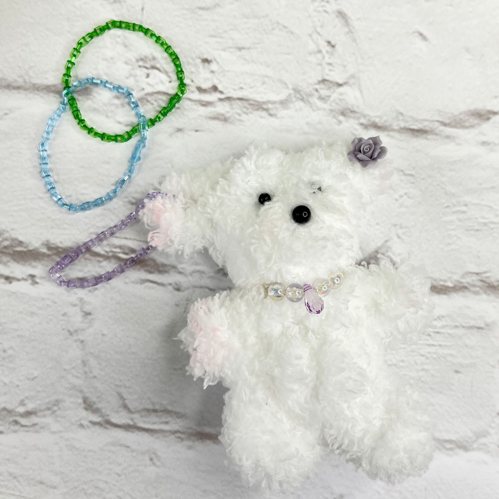【2009年限定品】アレーナチェーン w/ブルートパーズ　60cm プラスチックチェーン チェーンLOX リリース クリアパープル｜パーツ