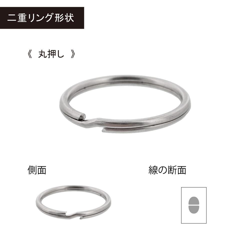 丸押二重リング IR1.6×内18mm ニッケル