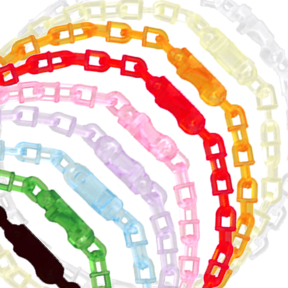 プラスチックチェーン チェーンLOX リリース クリアブルー｜パーツ材料