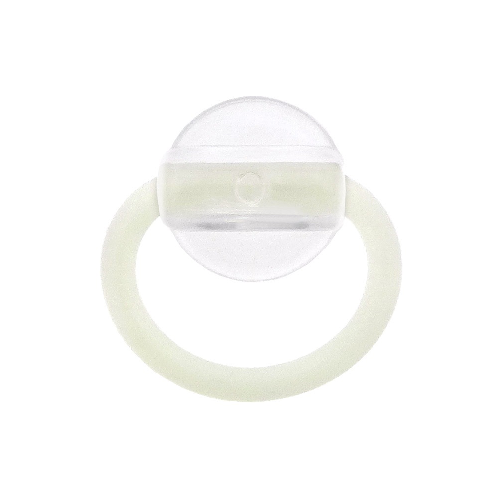 マルチマーカー用 パーツセット 樹脂皿パーツ 13mm & 蓄光シリコンリング 持ち手タイプ