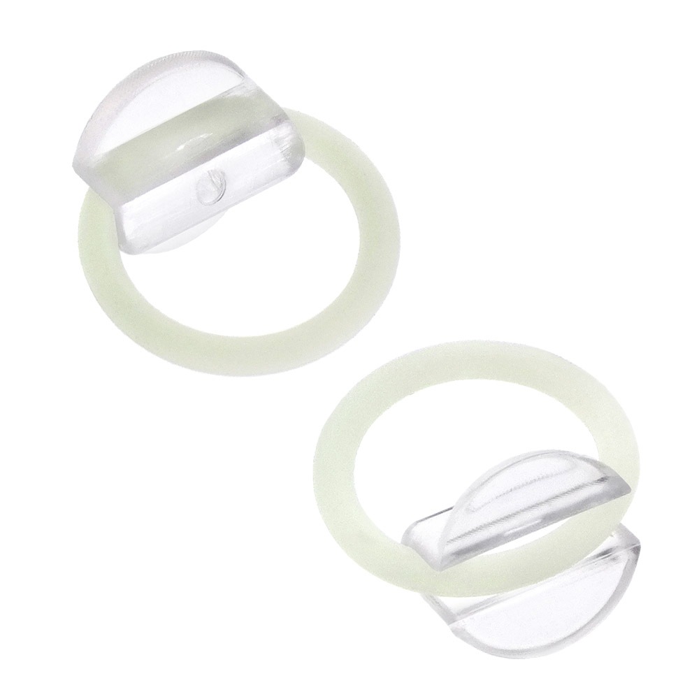 マルチマーカー用 パーツセット 樹脂皿パーツ 13mm & 蓄光シリコンリング 持ち手タイプ