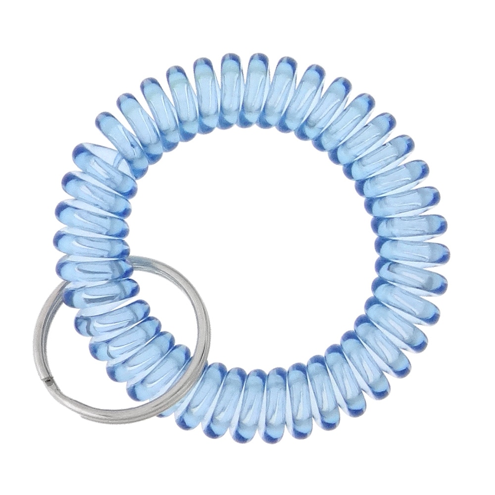 ロッカーキー コイルブレスレット ウレタンブレス 鉄製二重リング付(T)