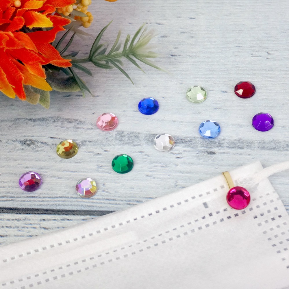 クリップアクセサリー 誕生石カラー 布クリップ マスククリップ ゴールド