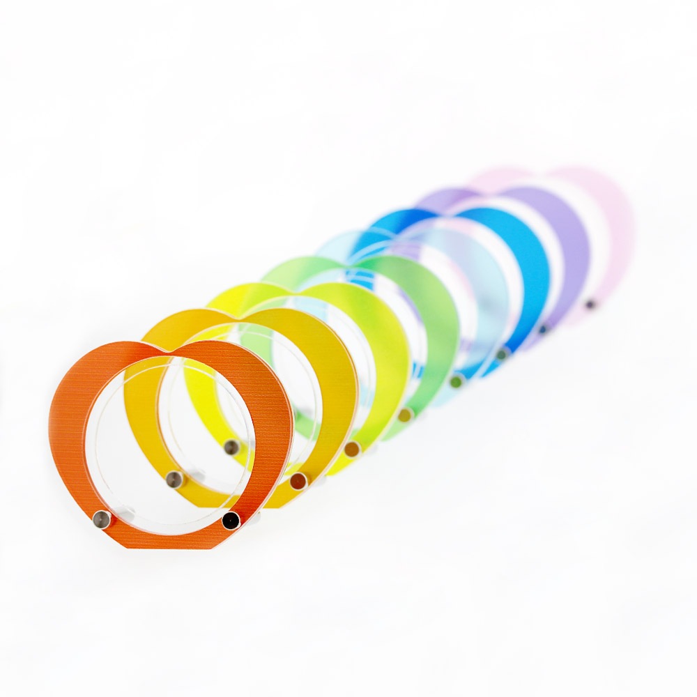 アクリル 缶バッジスタンド アクリルフレーム ハート レッド