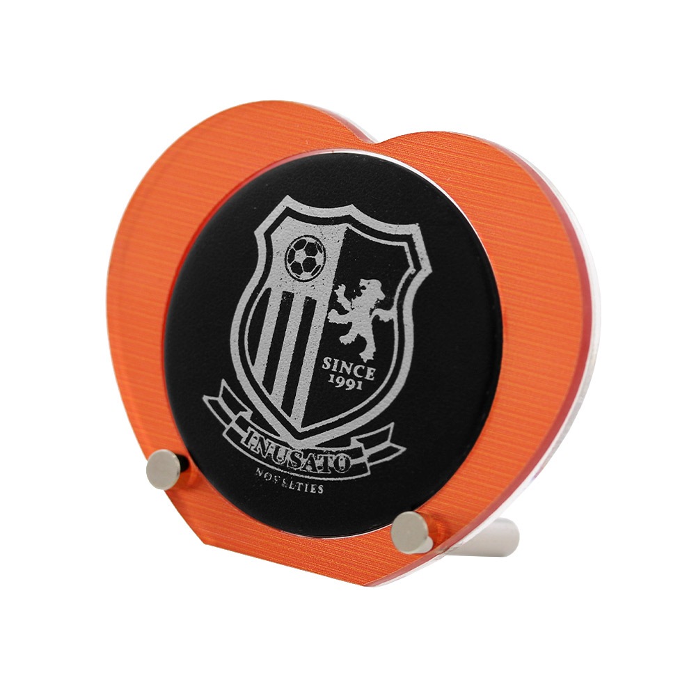 アクリル 缶バッジスタンド アクリルフレーム ハート レッド