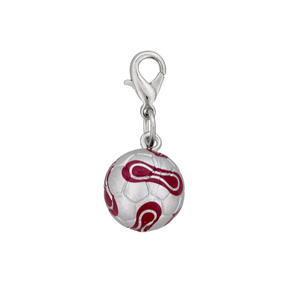 ミニフィギュア スポーツチャーム サッカーボール シルバー