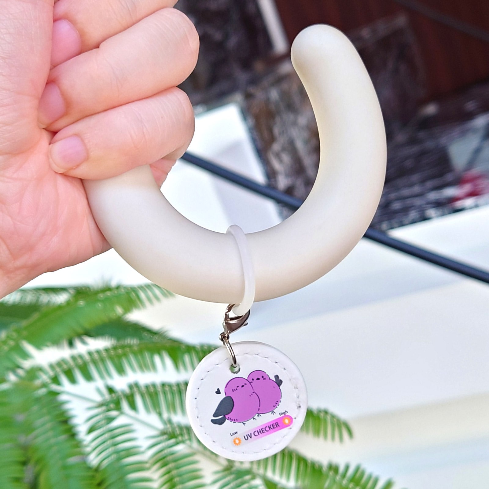 【大王製作所オリジナル】アンブレラマーカー PUプレートUVピンク 紫外線変色タイプ シマエナガ/太陽