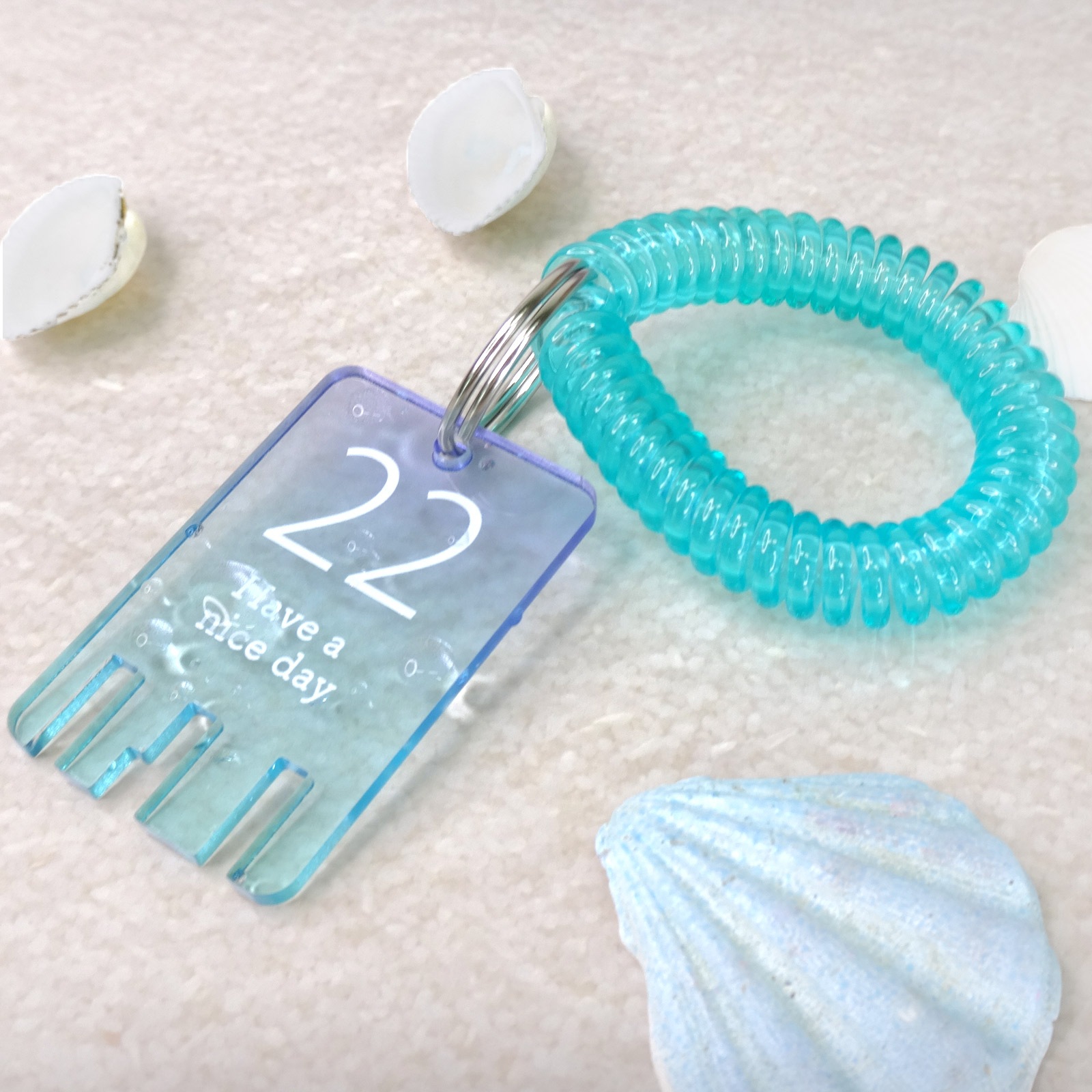 ロッカーキー コイルブレスレット EVAブレス No.400 クリアブルー