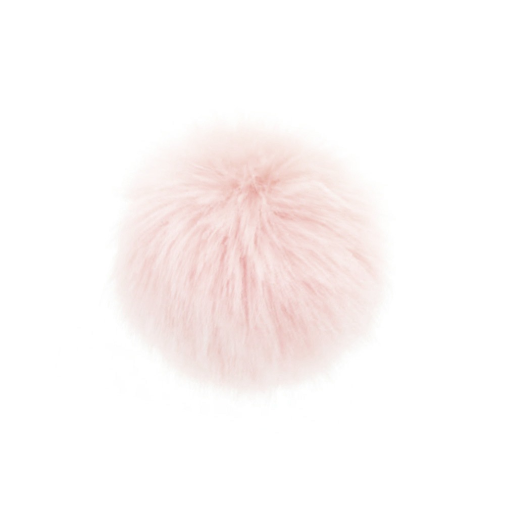 フェイクファー (エコファー) ぼんぼん 7cm ライトピンク 【ネコポス便不可】