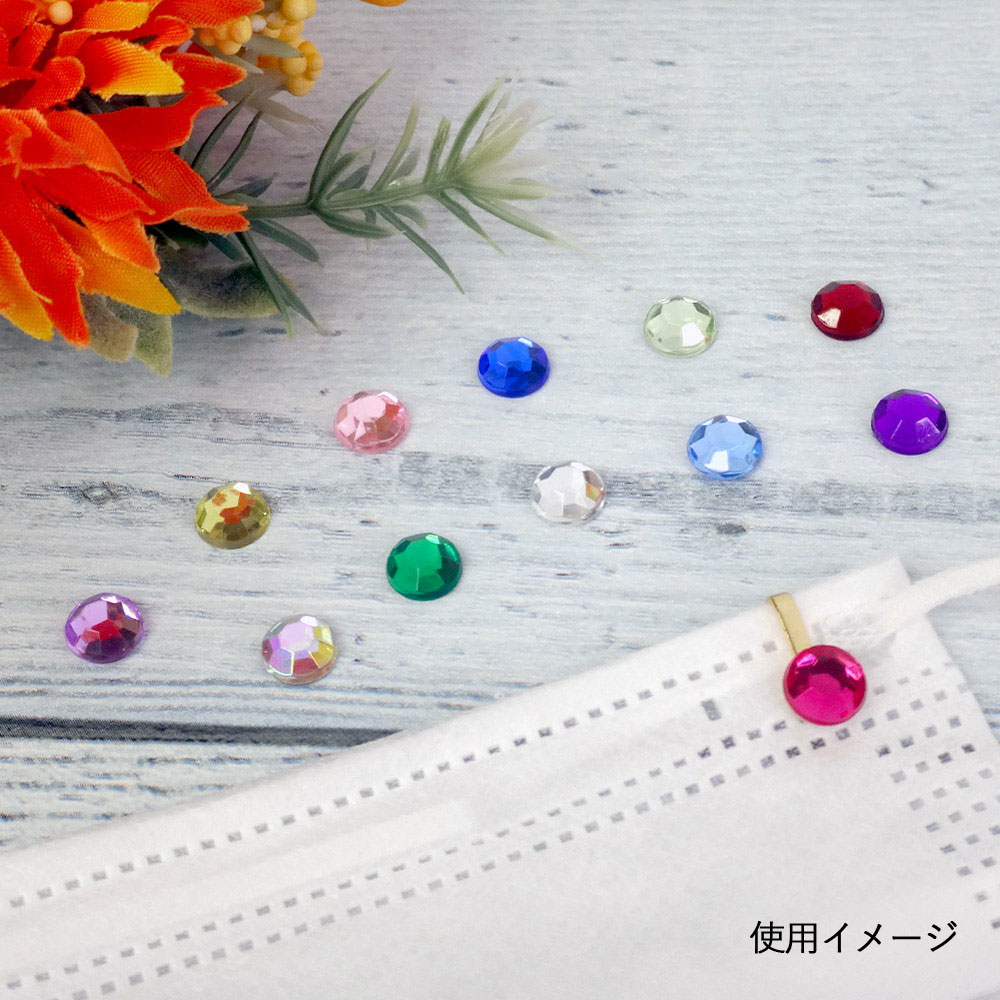 アクリルストーン 7mm フラットタイプ 誕生石カラー ルビー（7月）