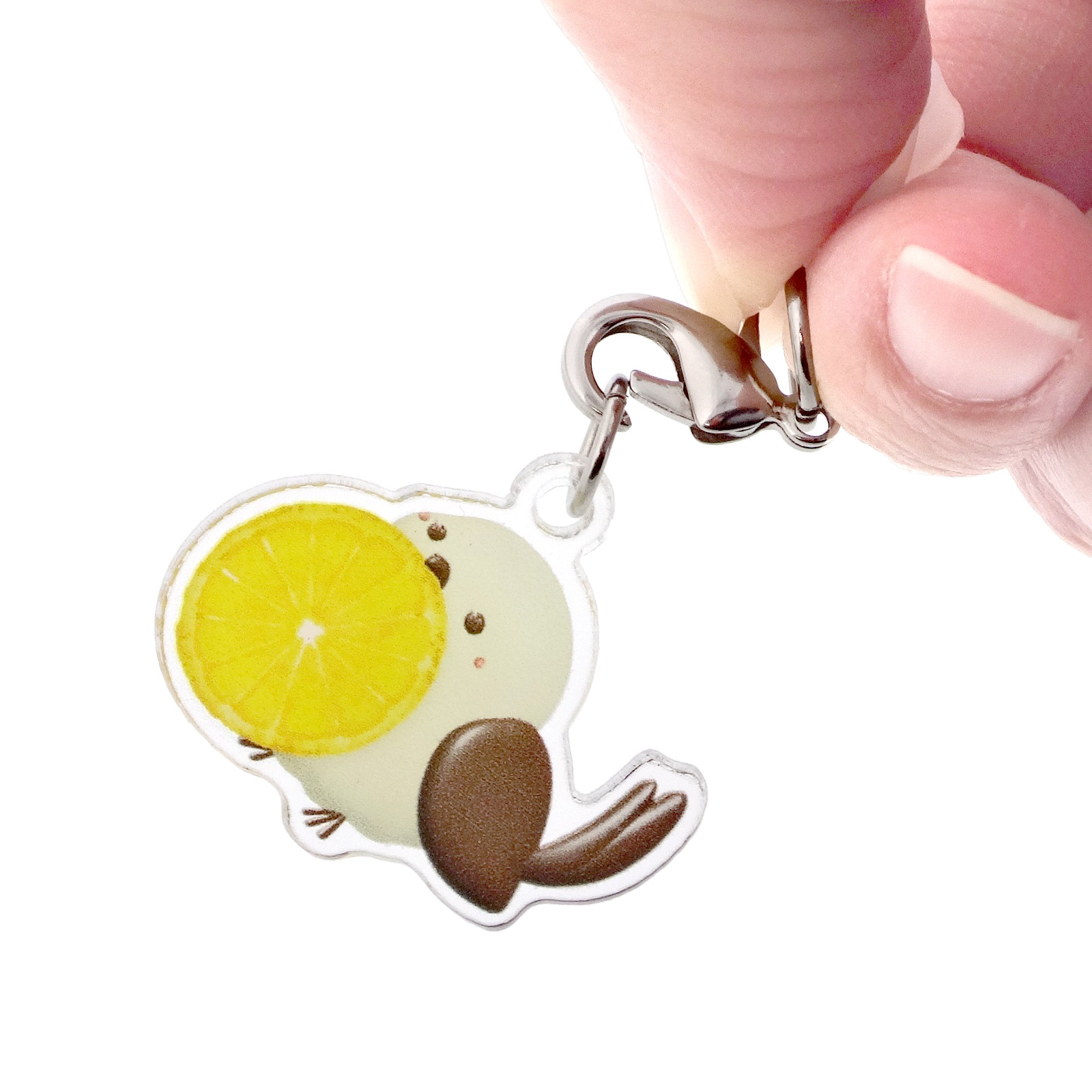 アンブレラマーカー 持ち手タイプ カニカンフック付き ゴールド 5個セット パープル