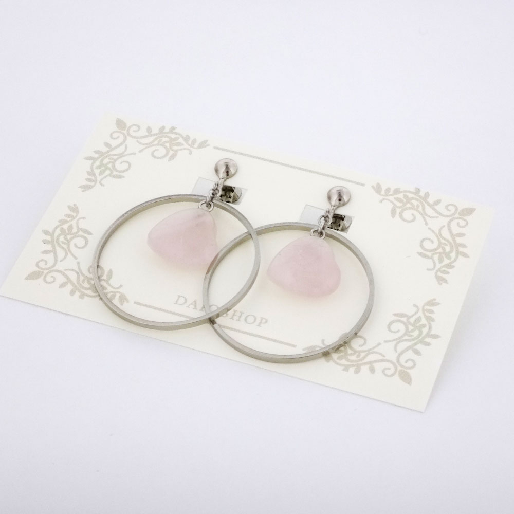 No.8 ガラスドーム ハンドメイドアクセサリー イヤリング ガラス