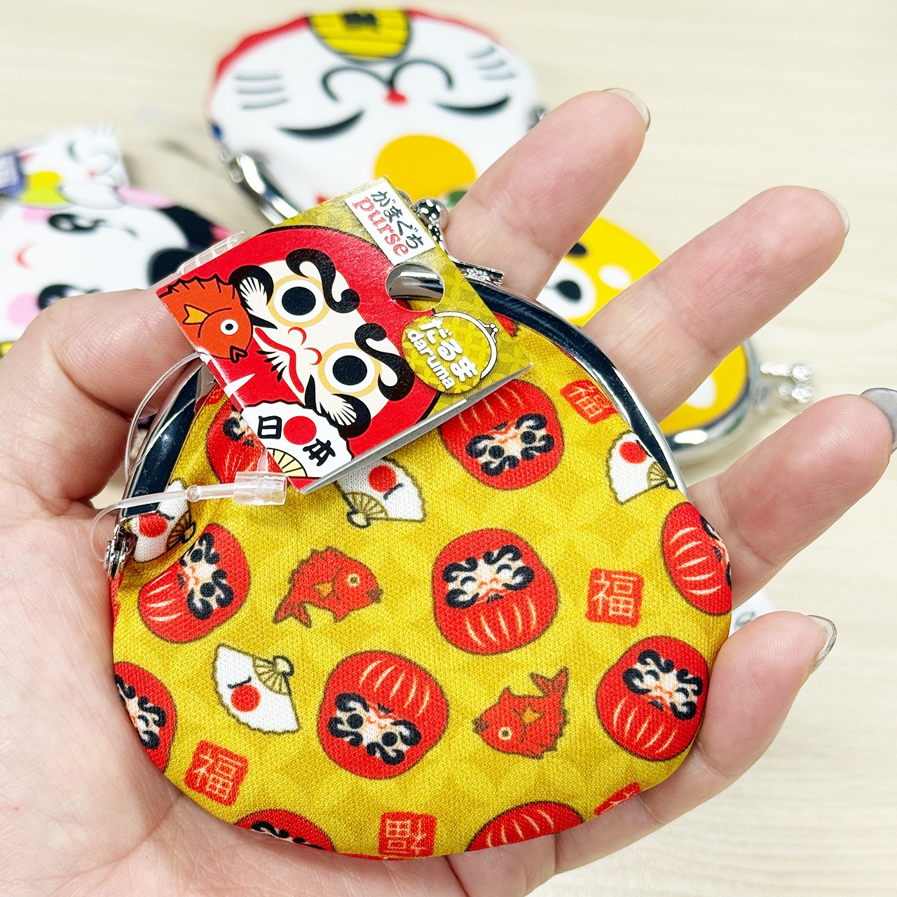 日本のお土産 和柄がまぐち 小 だるま