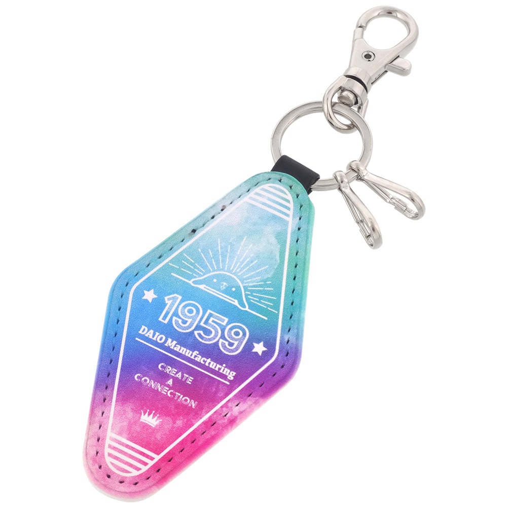 PU製 合皮レザー タグキーホルダー モーテルキー（ホテルキー）型