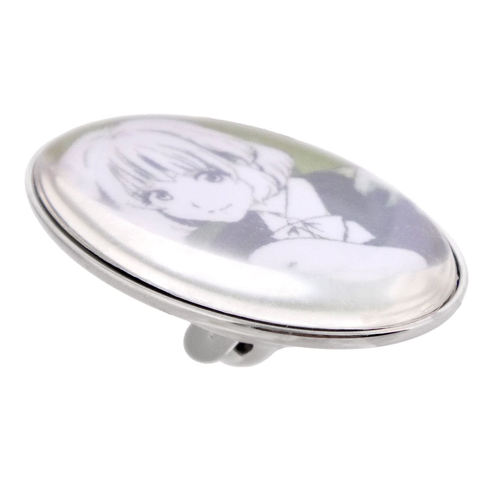 ドームピンズ メタル 楕円型 28×21mm シルバー （DAP-D28A）｜パーツ