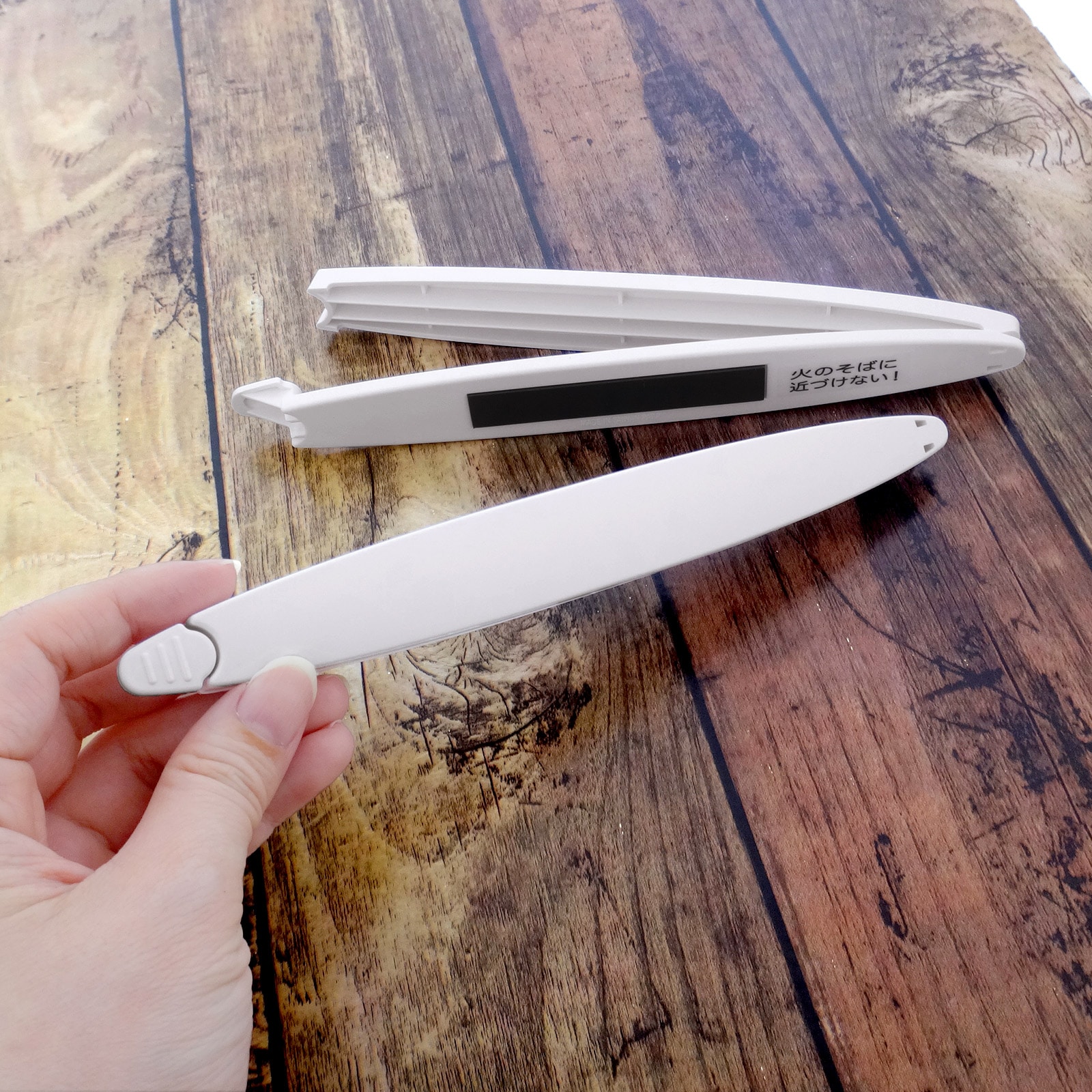 フードクリップ マグネット 187mm×21mm ホワイト 無地｜パーツ材料の