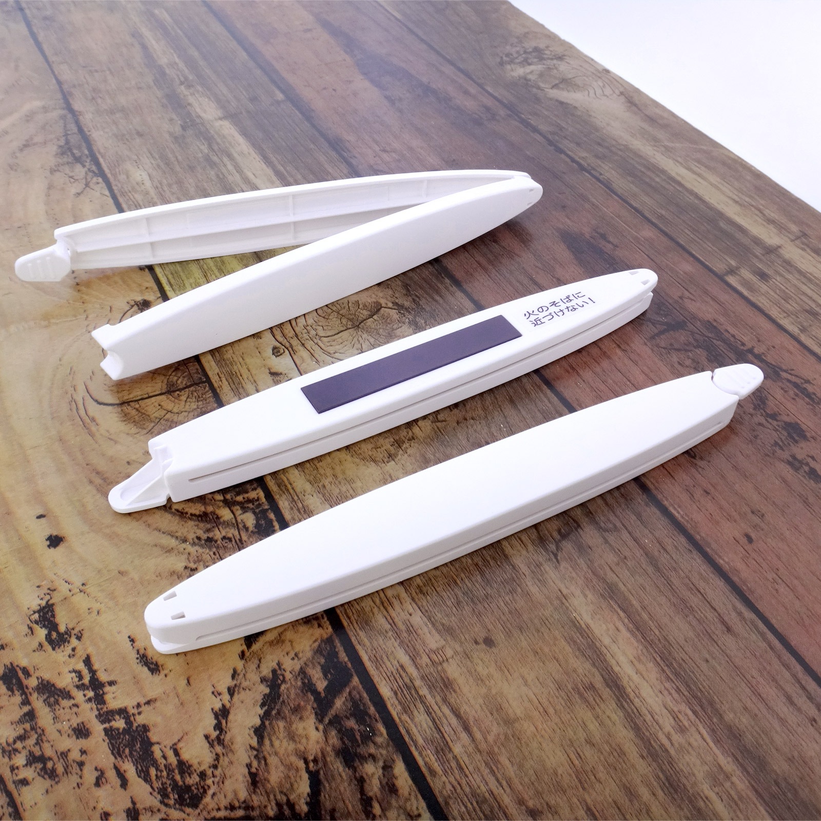 フードクリップ マグネット 187mm×21mm ホワイト 無地｜パーツ材料の