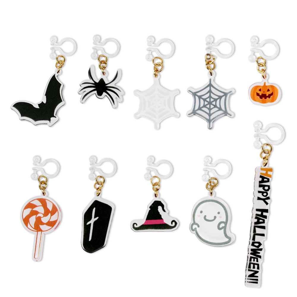 No.615-B ハロウィン☆レジンピアス・イヤリング(カボチャ) ハロウィン