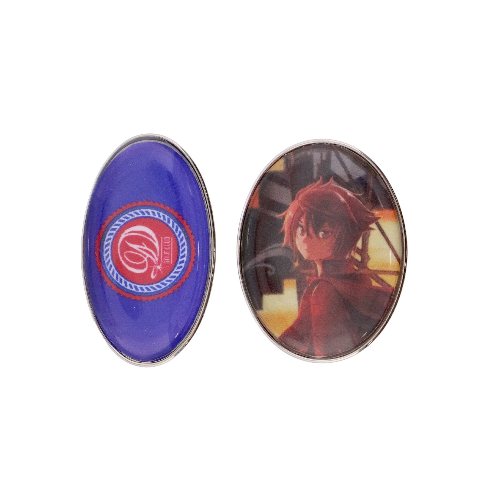 ドームピンズ メタル 楕円型 30×17mm シルバー (DAP-D30A)