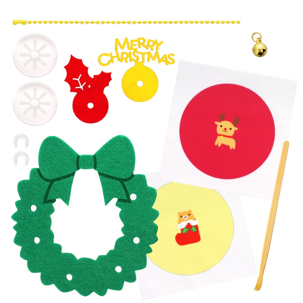 親子時間を楽しもう♪ 『あそぼーたん』 クリスマスチャームキット リース