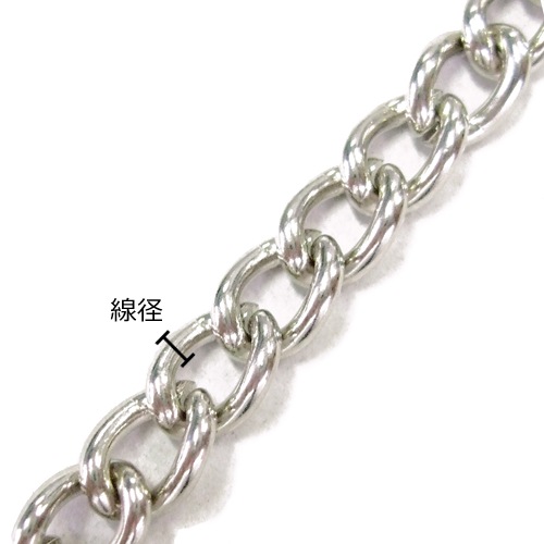 チェーンの切売り（m単位） 喜平タイプφ1.0mm IR100 ニッケル｜パーツ 