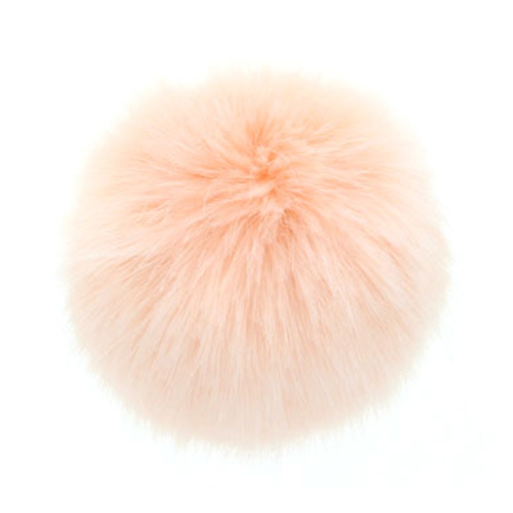 フェイクファー (エコファー) ぼんぼん 12cm ライトピンク 【ネコポス便不可】