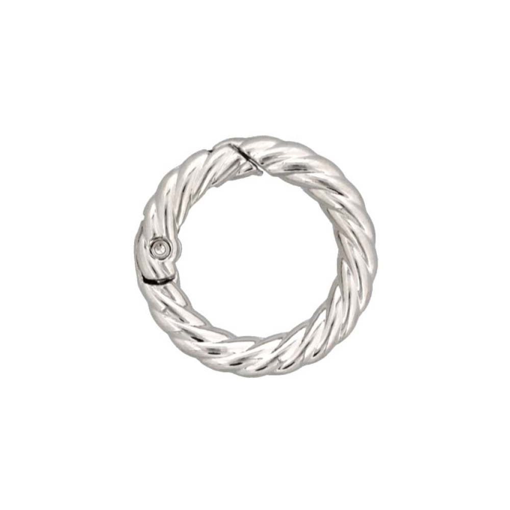 ダイキャストカラビナ 縄目タイプ 29mm シルバー