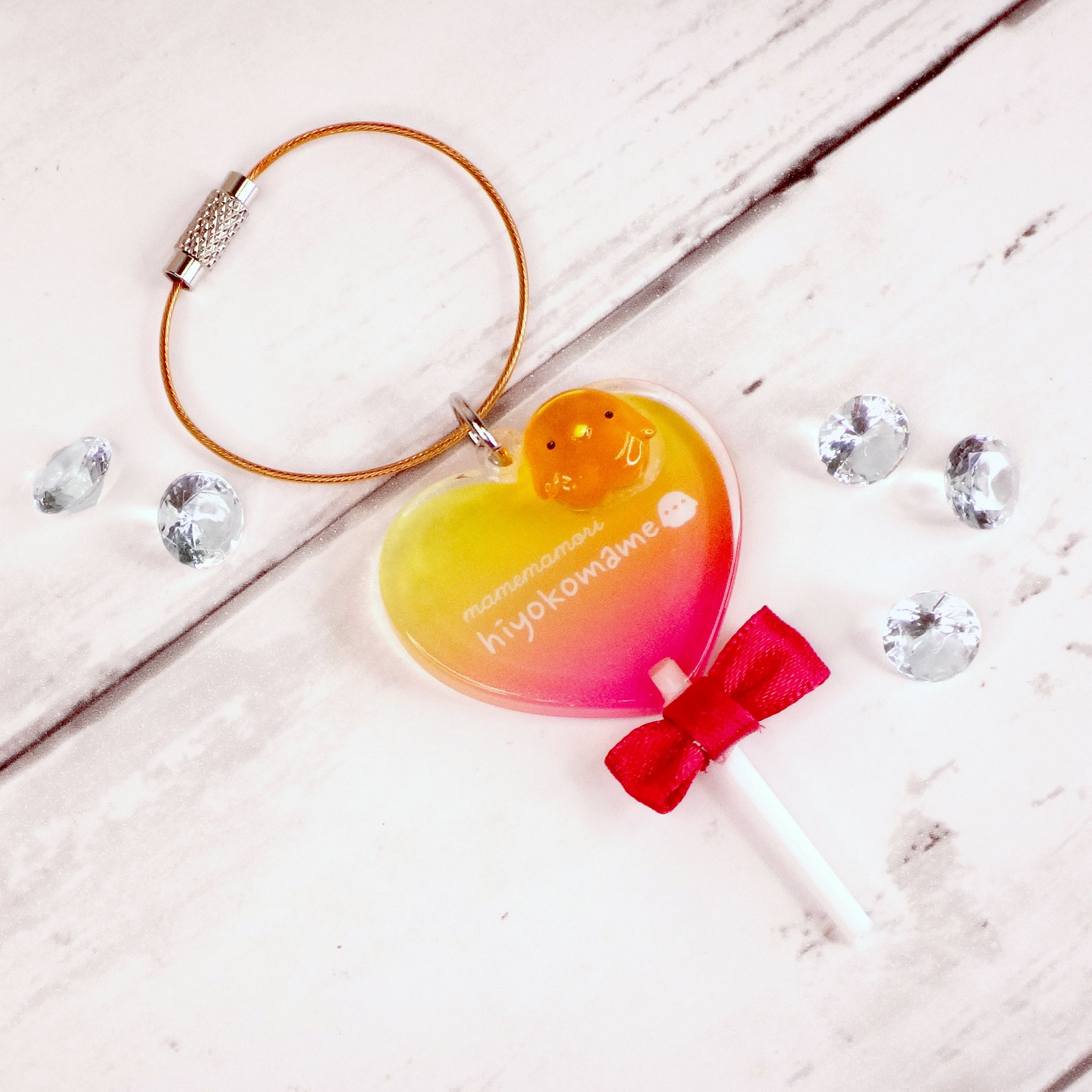 カラーワイヤーキーホルダー Y10/12cm ビニールコーティング パープル