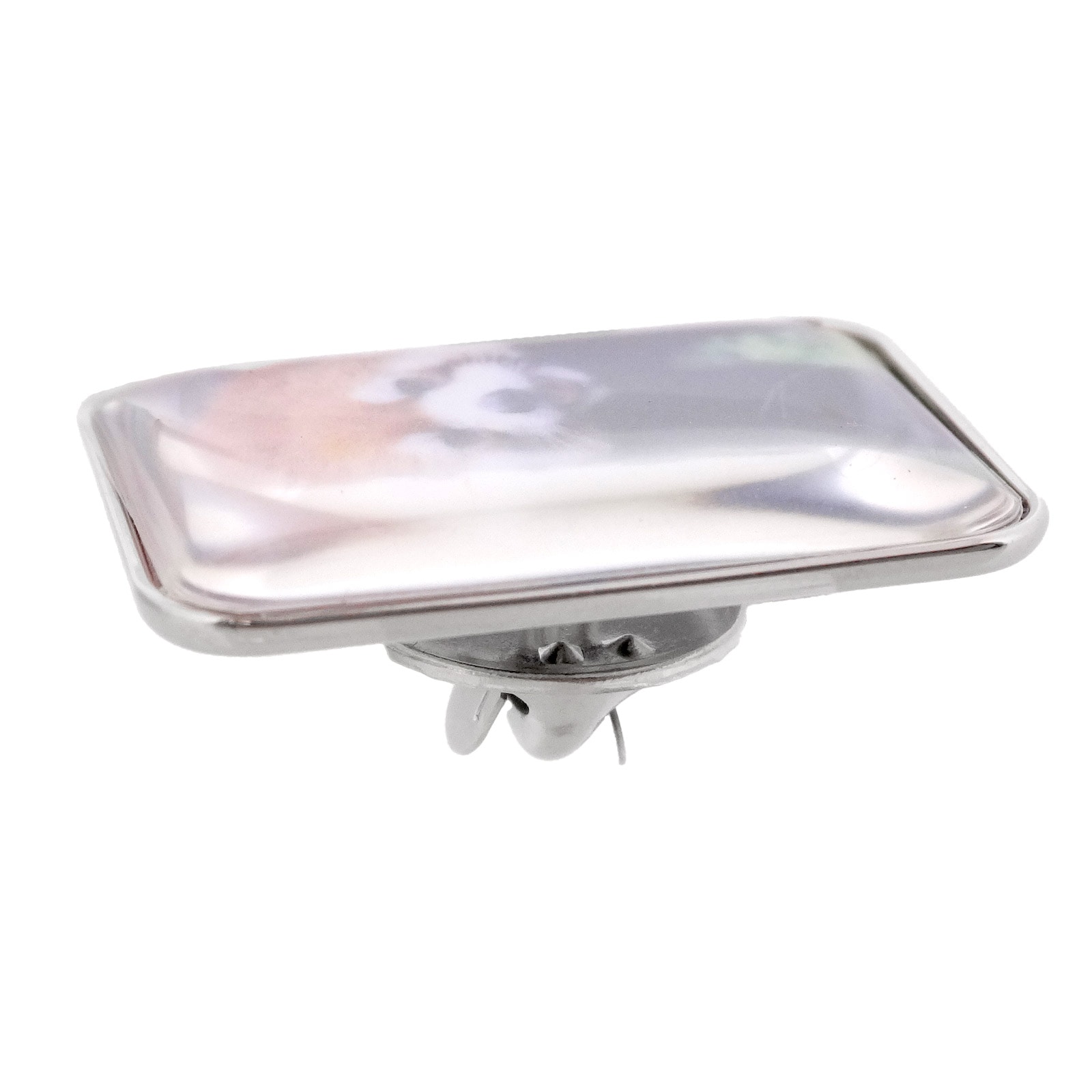 ドームピンズ メタル 長方形 24×17mm シルバー （DAP-K24A）｜パーツ