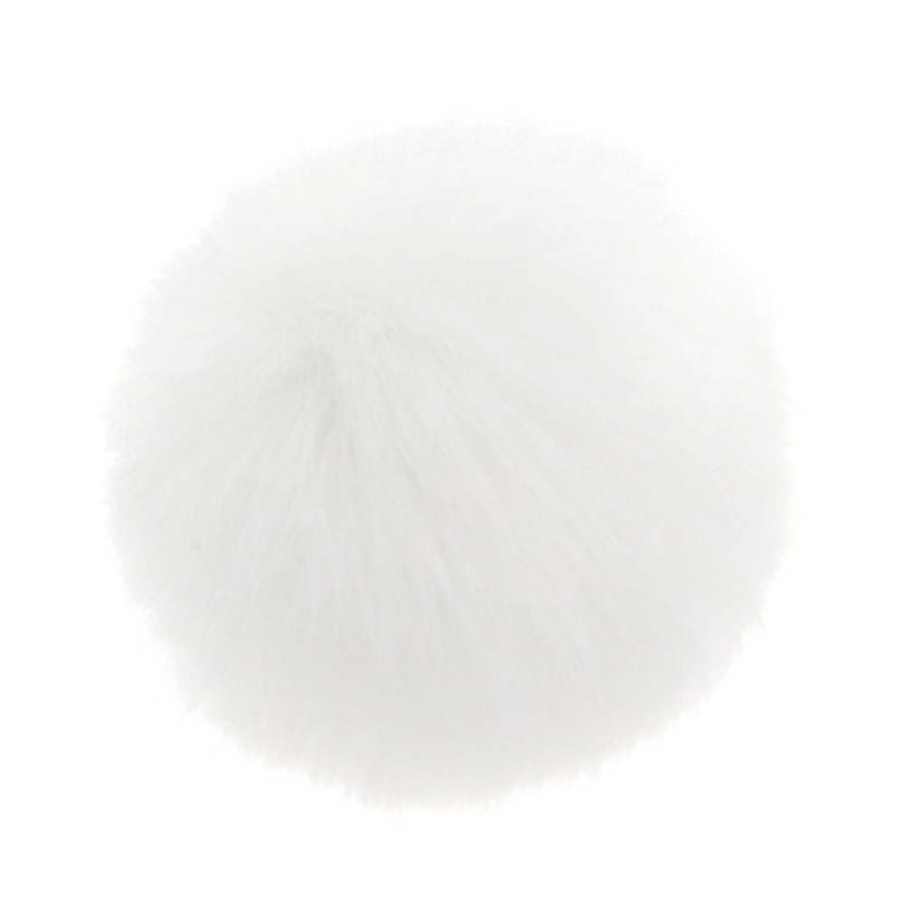 フェイクファー (エコファー) ぼんぼん 12cm ホワイト 【ネコポス便不可】