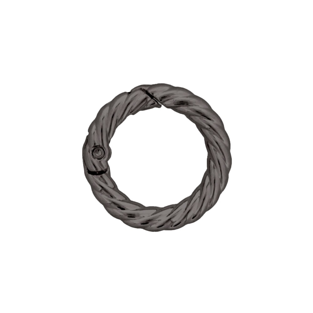 ダイキャストカラビナ 縄目タイプ 29mm ブラック