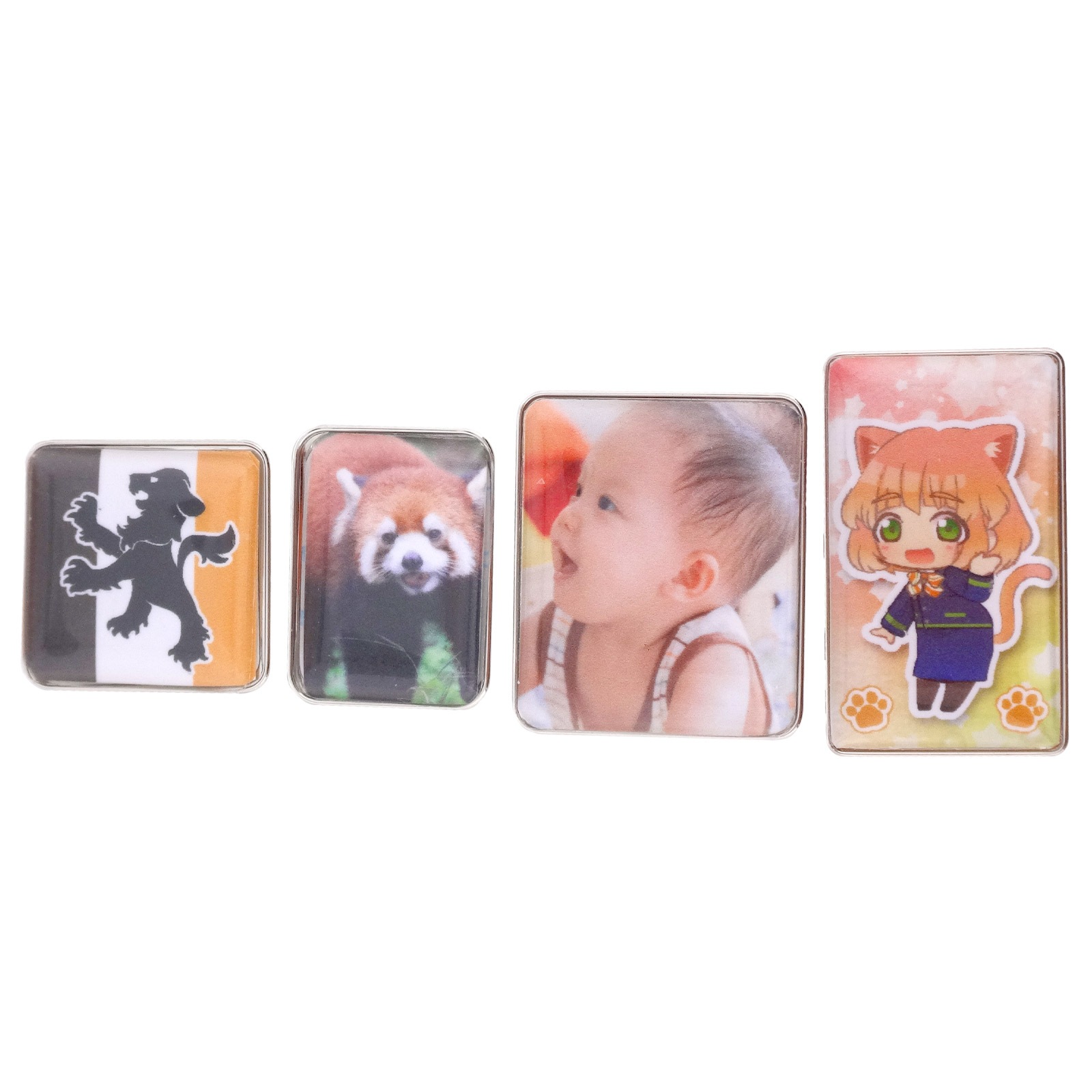 ドームピンズ メタル 長方形 35×20mm シルバー （DAP-K35A）｜パーツ