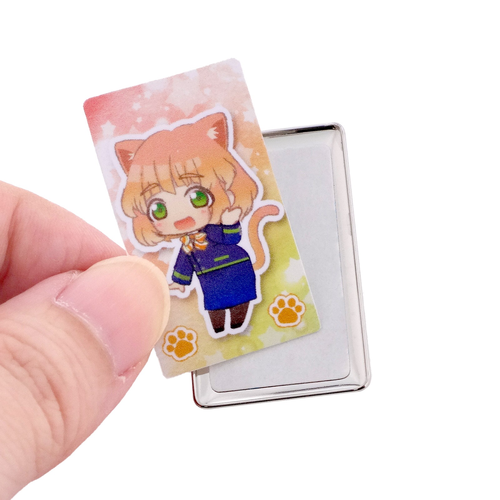 ドームピンズ メタル 長方形 35×20mm シルバー （DAP-K35A）｜パーツ