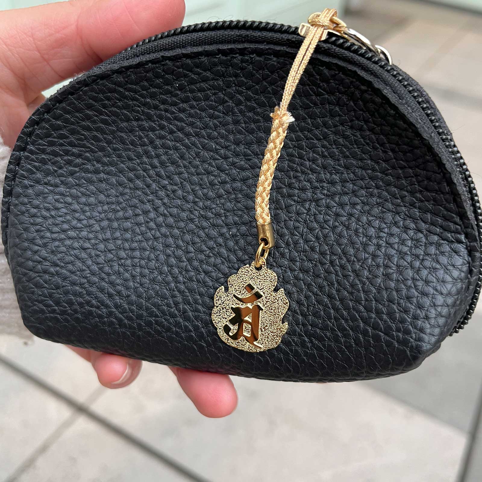 五智如来様梵字護符　フレーム付き ◇縁起物 お守りチャーム◇ 守護梵字プレート ゴールド｜パーツ