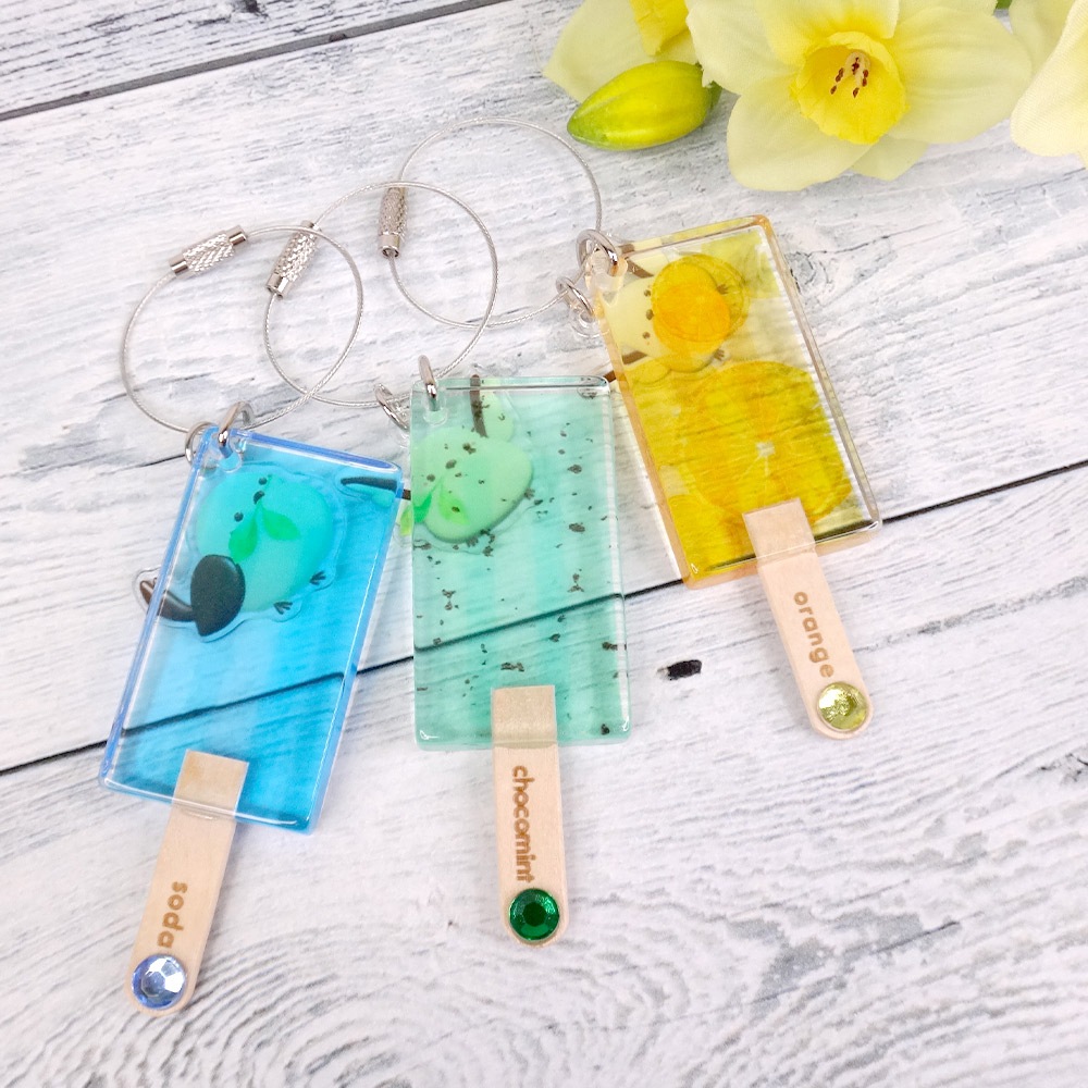 アクリル厚口キーホルダー アクリルチャーム ボールチェーン付き