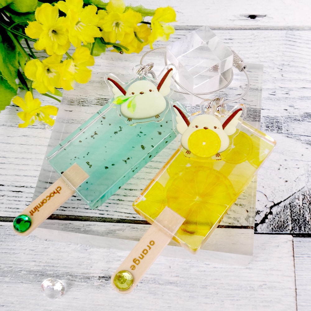 アクリル厚口キーホルダー アクリルチャーム ボールチェーン付き