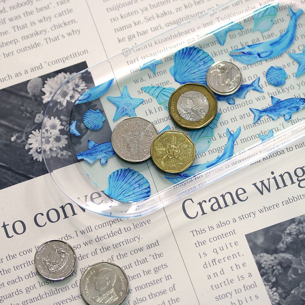 PS（ポリスチレン）製 マルチトレイ 175mm ラメ入りクリア 無地