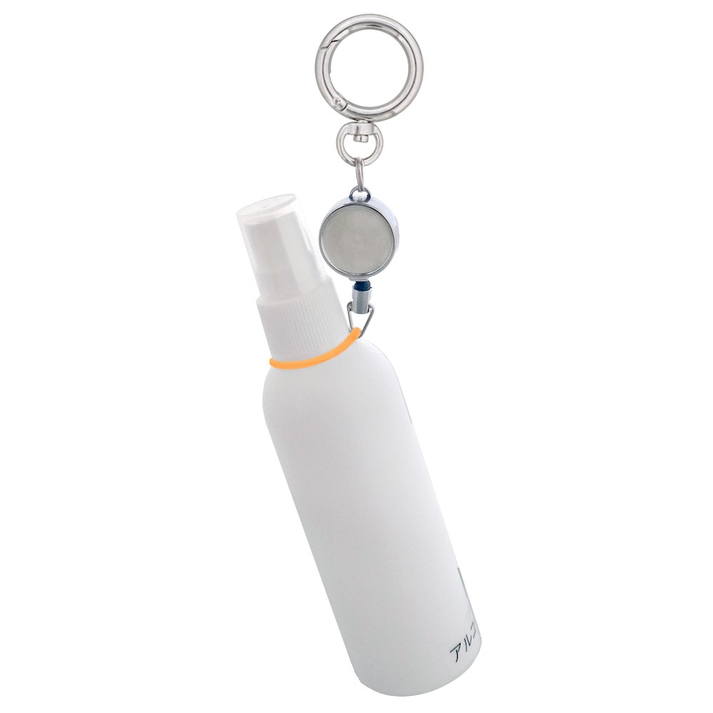 アルコールボトルホルダー リールキーホルダー付き オレンジ