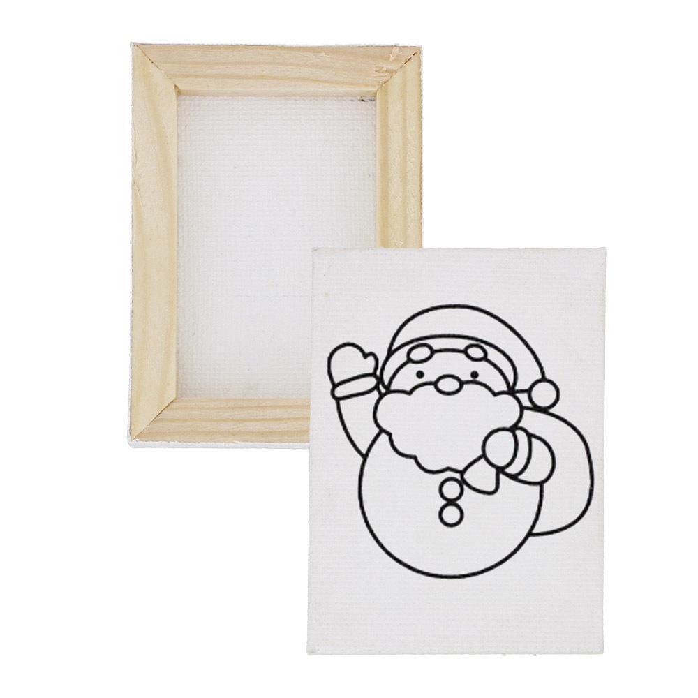 クリスマス 塗り絵 ミニキャンバス 50×70mm キャンバスのみ 縦向き 7種セット
