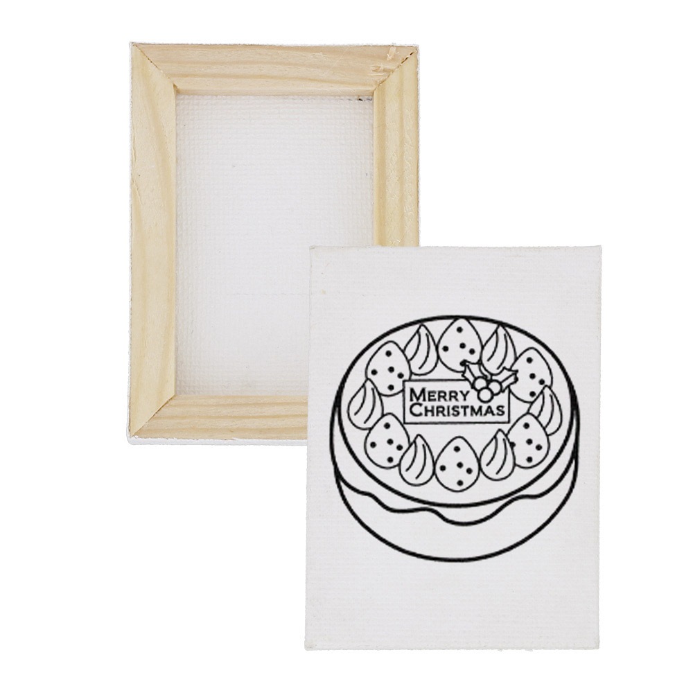 クリスマス 塗り絵 ミニキャンバス 50×70mm キャンバスのみ 縦向き 7種
