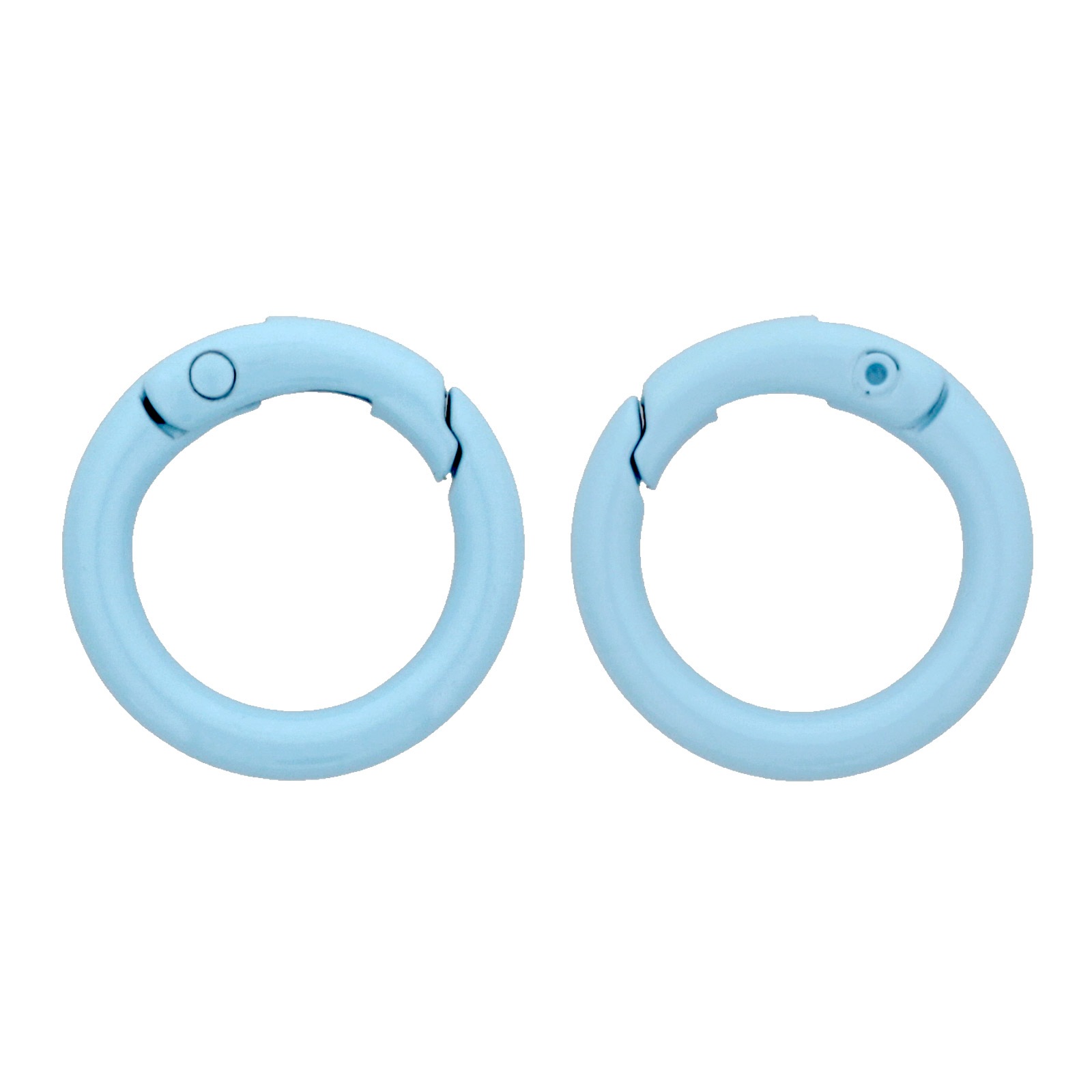 カラー ダイキャストカラビナ ミニ丸型 23mm ライトブルー 【数量限定】