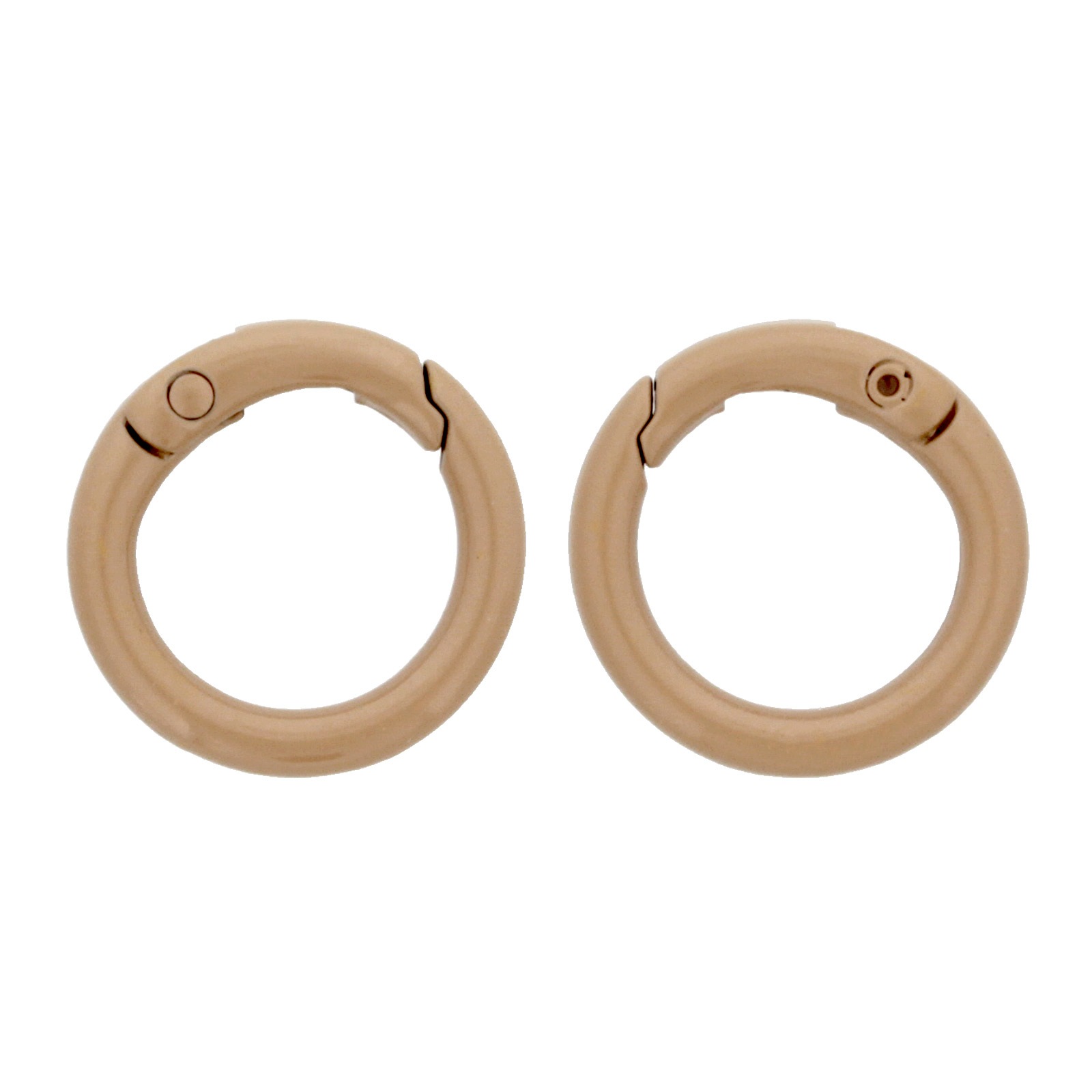 カラー ダイキャストカラビナ ミニ丸型 23mm ライトブラウン 【数量限定】