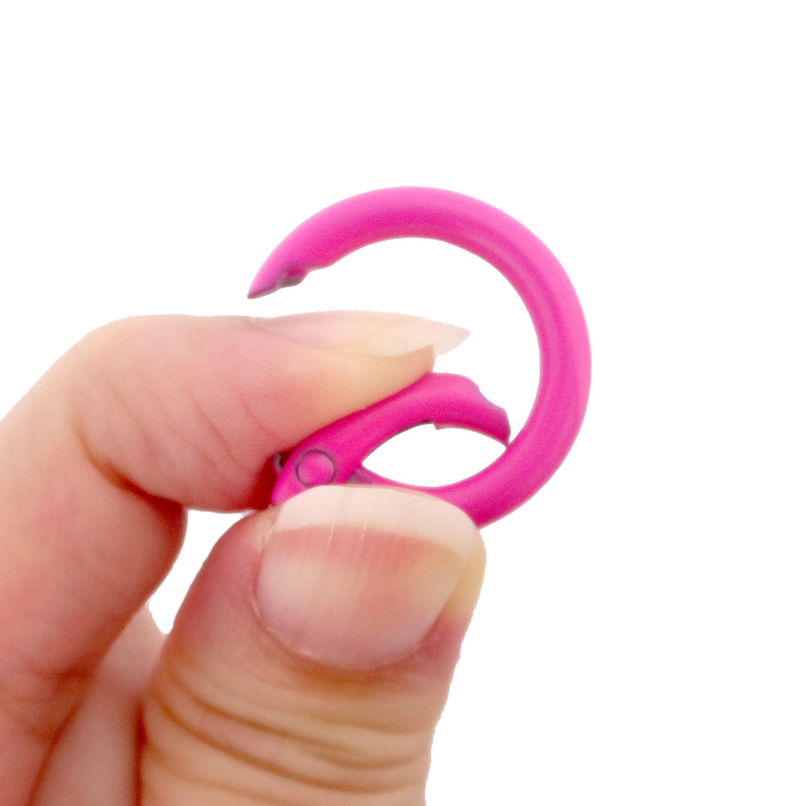 カラー ダイキャストカラビナ ミニ丸型 23mm ライトブラウン 【数量限定】