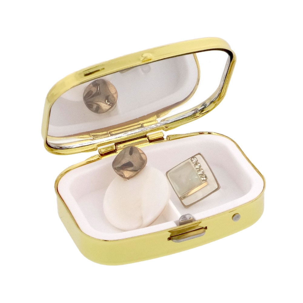 【稀少美品】 BLANC B0037PC 2 WAY LENS ケース付き アイラッシュケース（鏡付き） ゴールド B325-2｜パーツ材料の通販